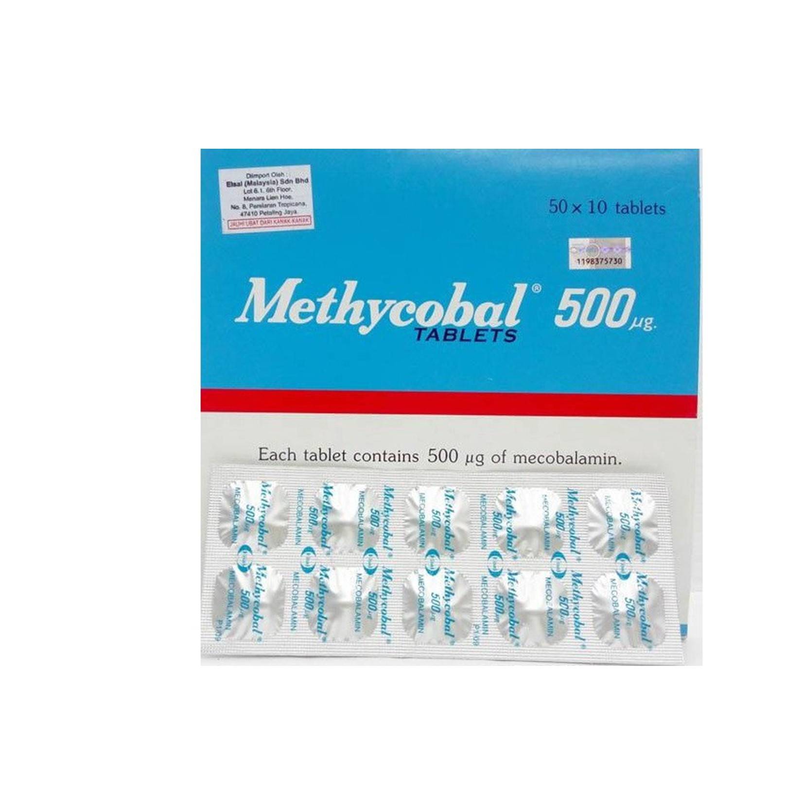 Methycobal 500mcg Vitamin B12 Tab 1X10s (EXP 09/25) [PER STRIP]